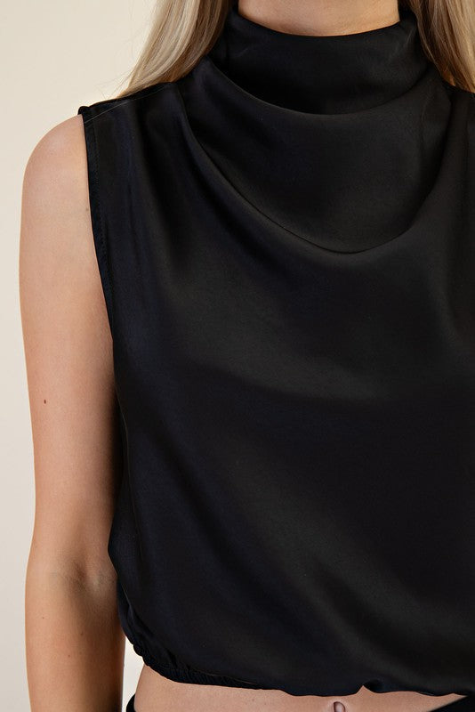 Satin Sleeveless Blouse