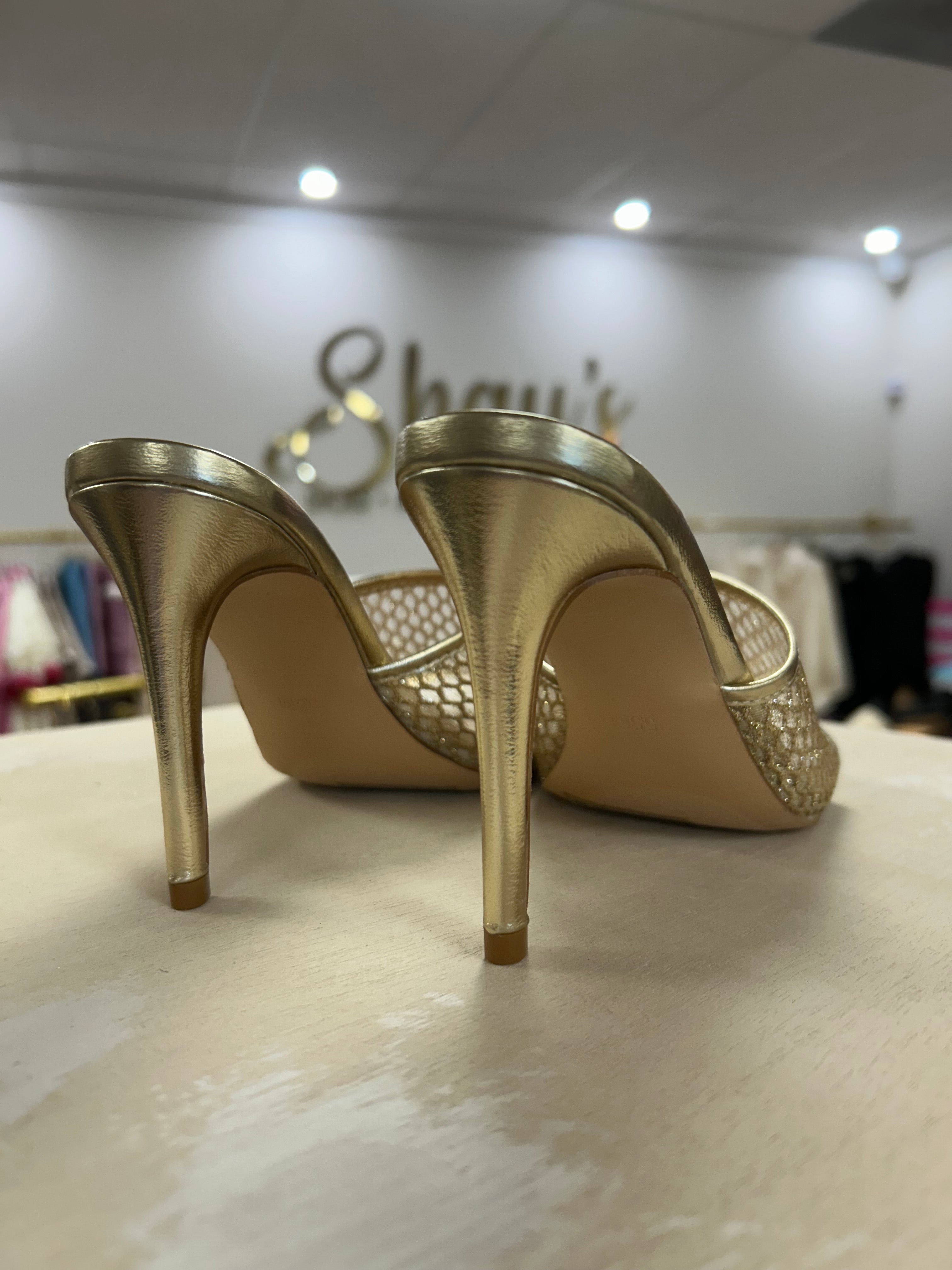 One - Gold Mesh Heel
