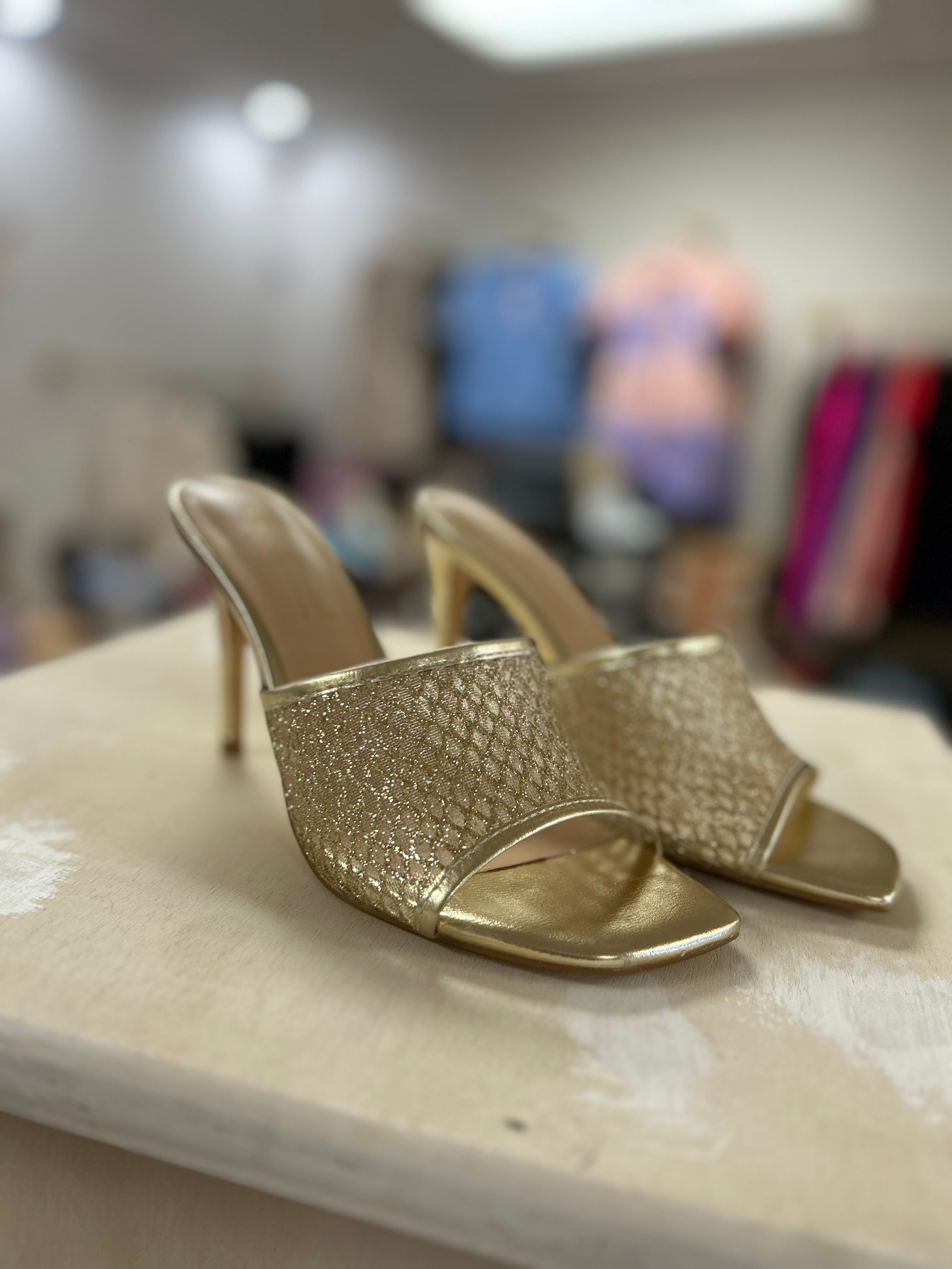 One - Gold Mesh Heel
