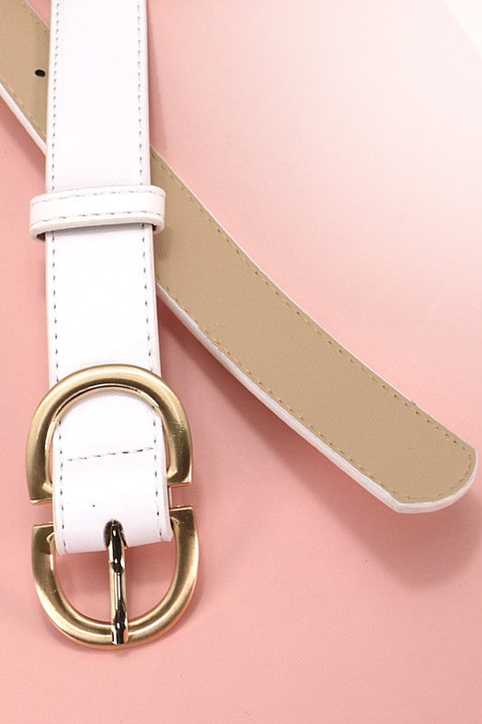 Double D Faux Leather Belt
