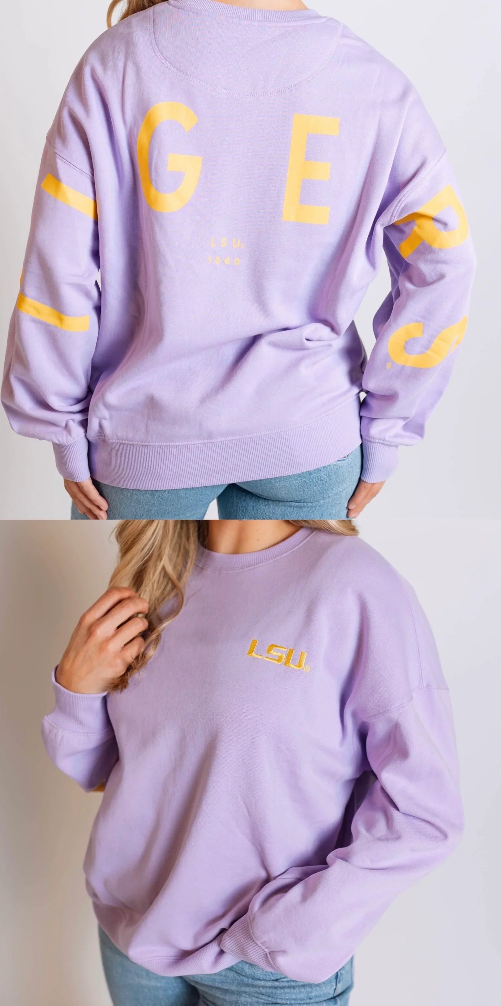 LSU Barkley Split Crewneck Sweatshirt