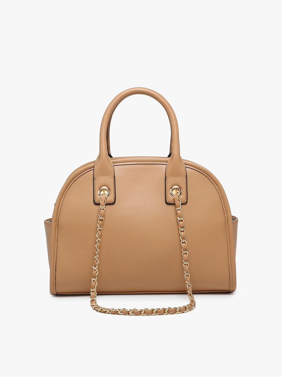 Beth Dome Satchel - Tan