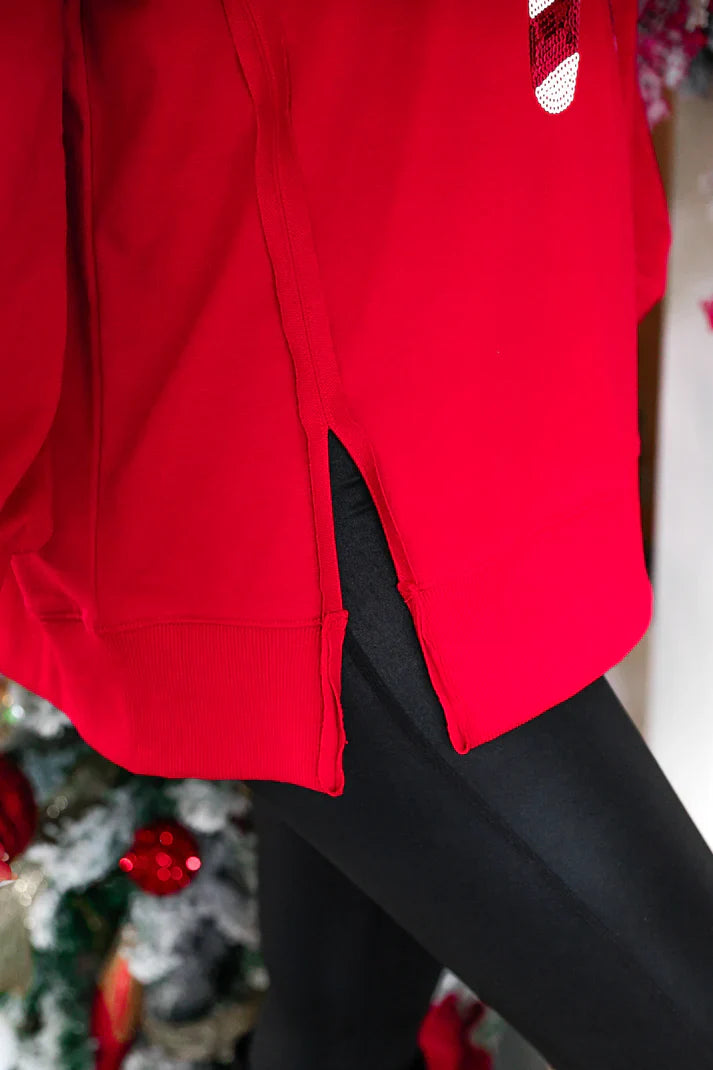 Candy Cane Lane Sequin Top