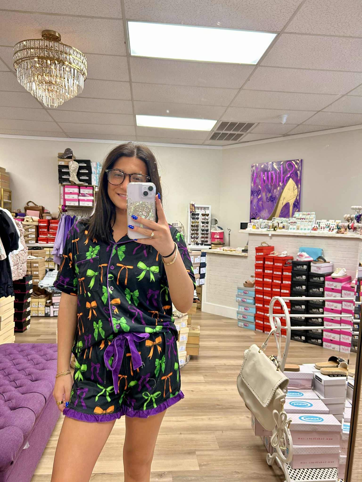 Bow Bewitched Ruffle Pajama Set