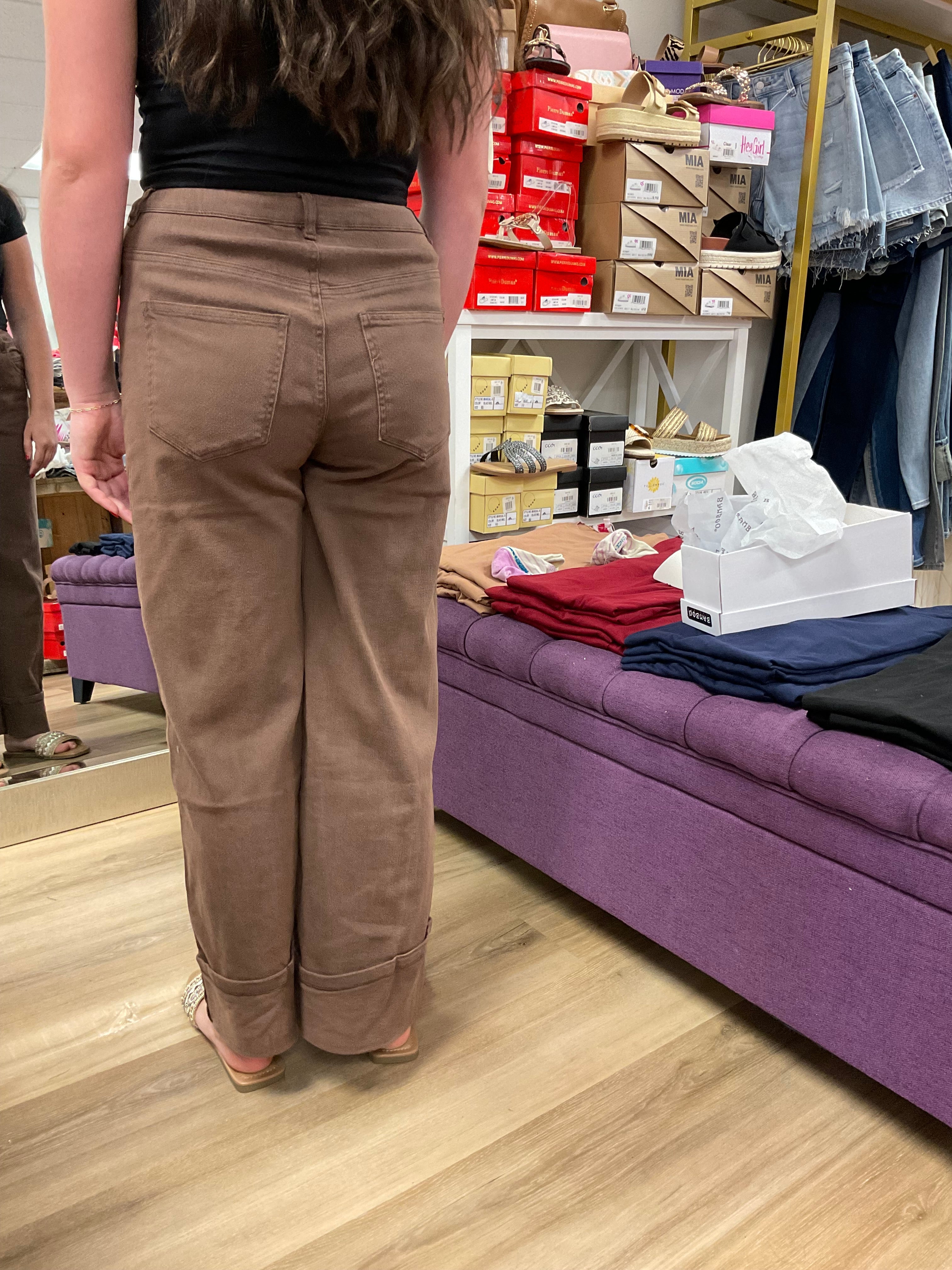 Off The Cuff Wide Leg Denim