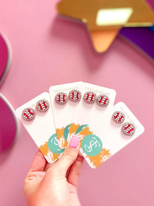 Taylor Shaye- Beaded Baseball Stud