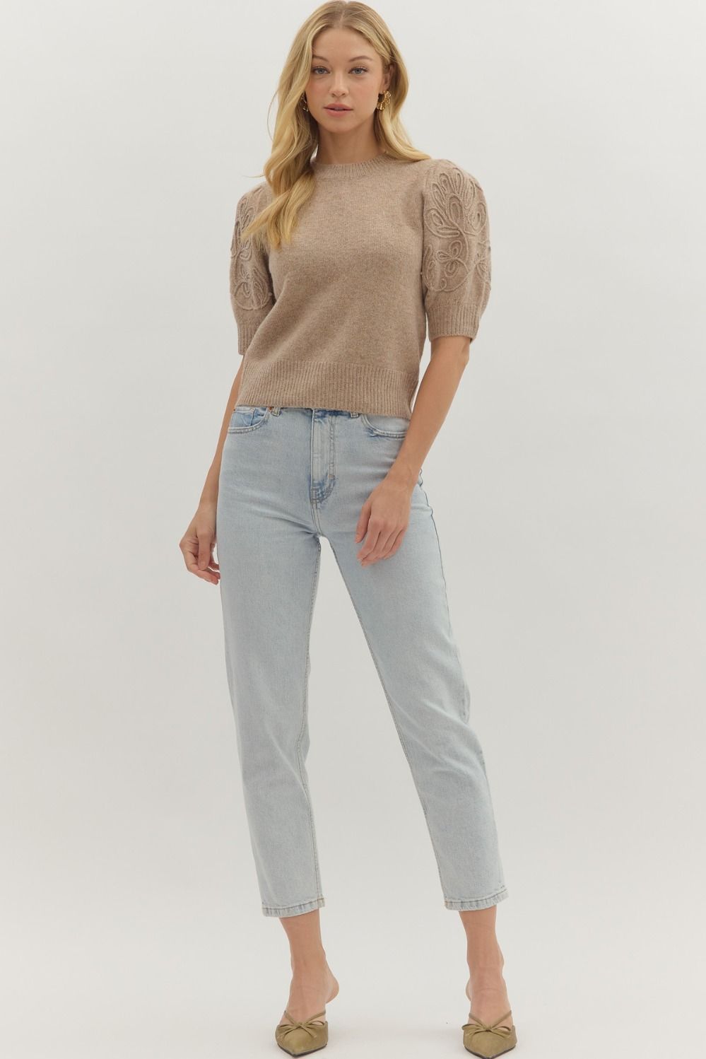 Appliqué Sleeve Detail Top