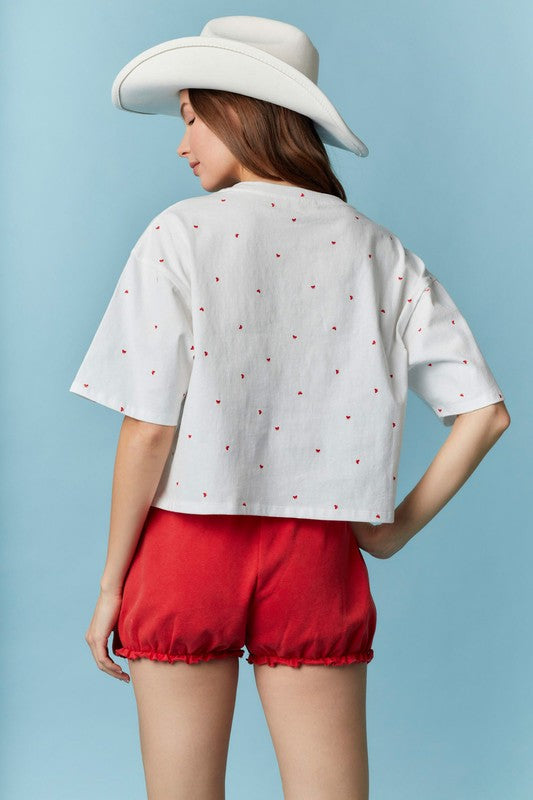 American Flag Bitsy Bow Top