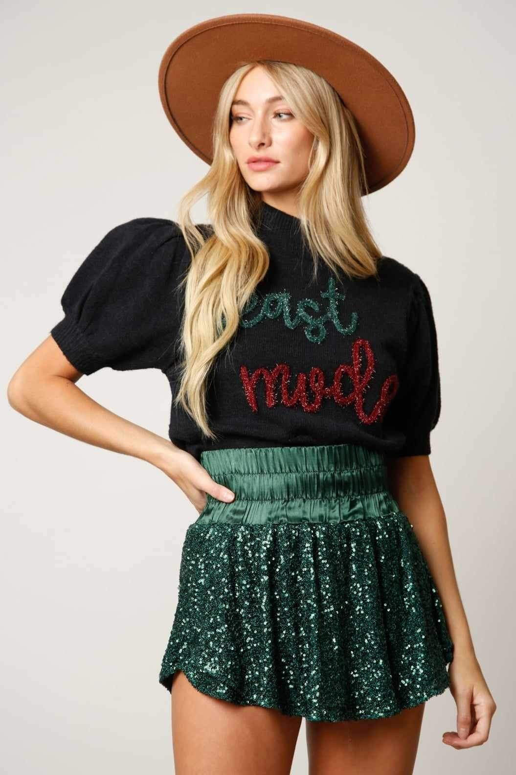 Flashy Night Sequin Skort