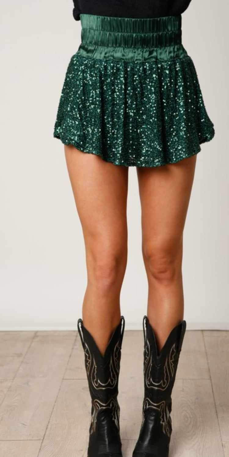 Flashy Night Sequin Skort