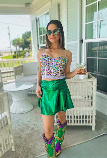 Adult Metallic Skort