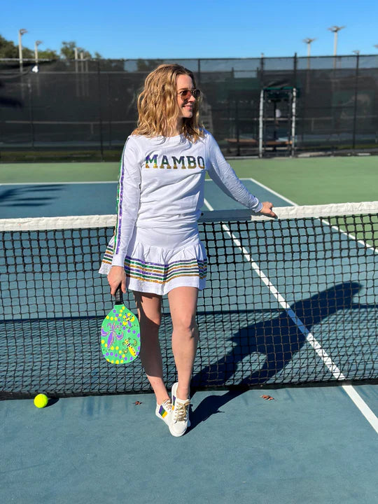 Sequin Stripes Adult Skort