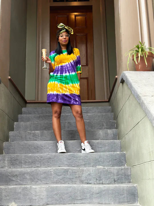 Tie Dye Wave Adult Dress