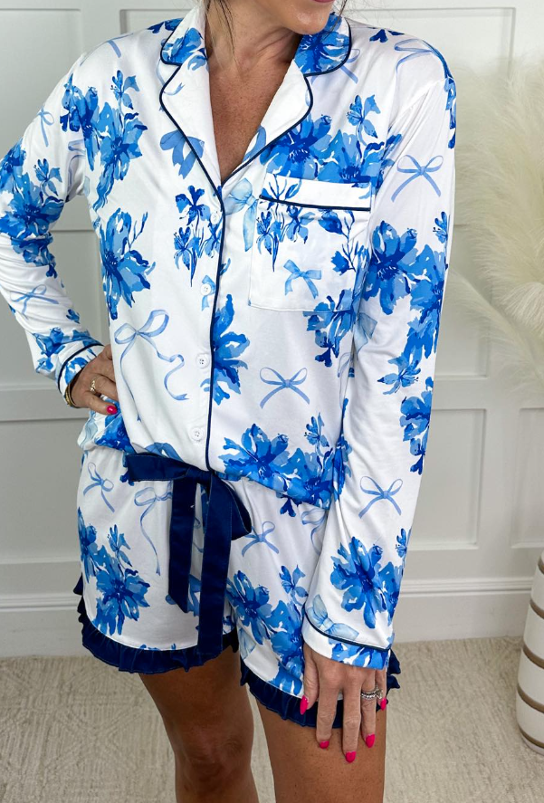 BLOSSOM RUFFLE PAJAMA SET