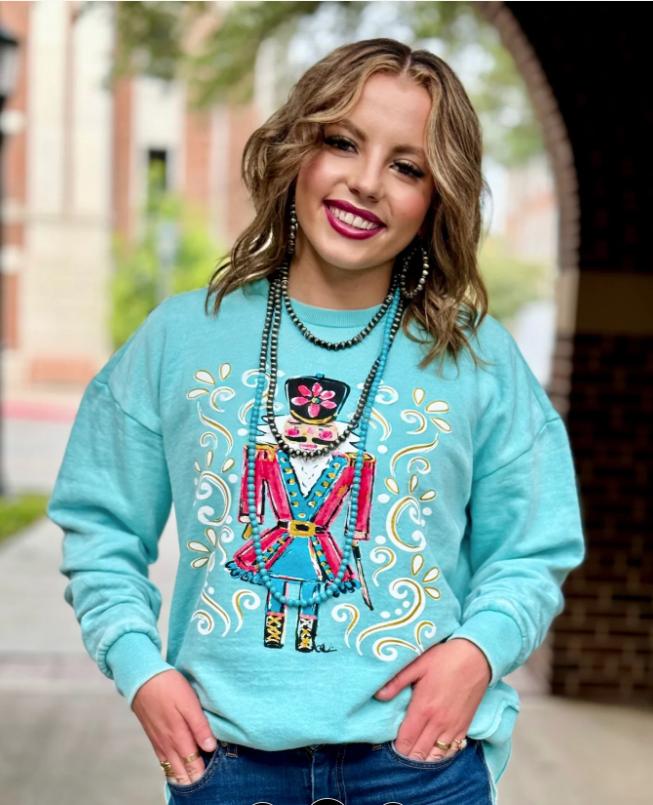 Callie Ann Nutcracker on Poncho Sweatshirt