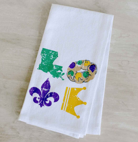 The Royal Standard- Mardi Gras Hand Towel