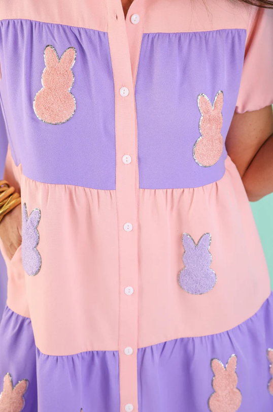 Easter Bunny Button Up Dress