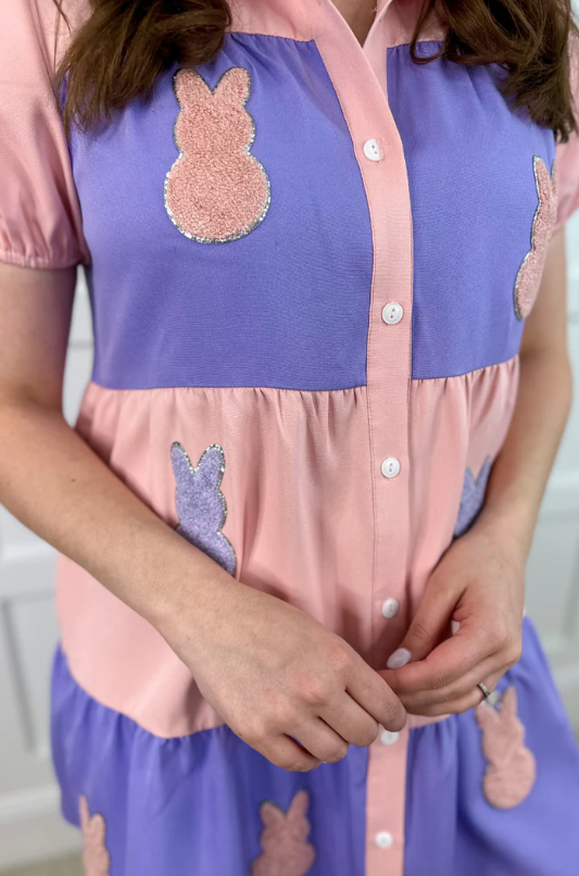 Easter Bunny Button Up Dress