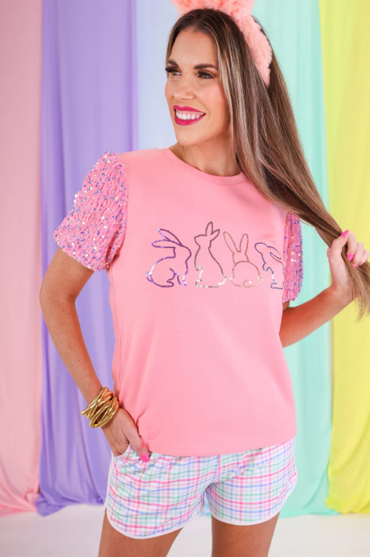 Hop To It Sequin Top