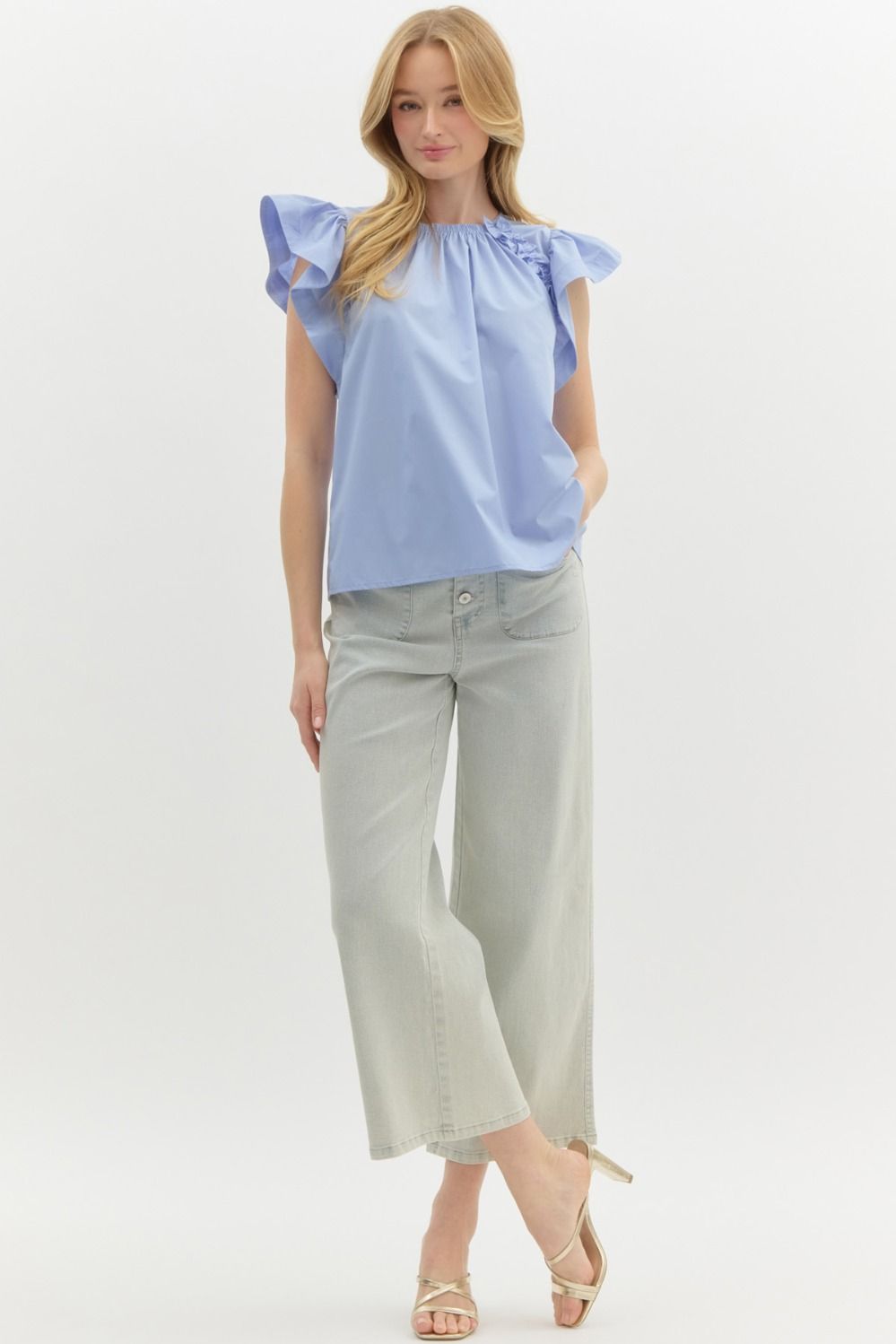 Flutter- Ruffle Sleeveless Top- FINAL SALE