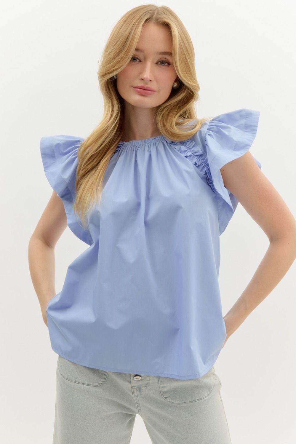 Flutter- Ruffle Sleeveless Top- FINAL SALE