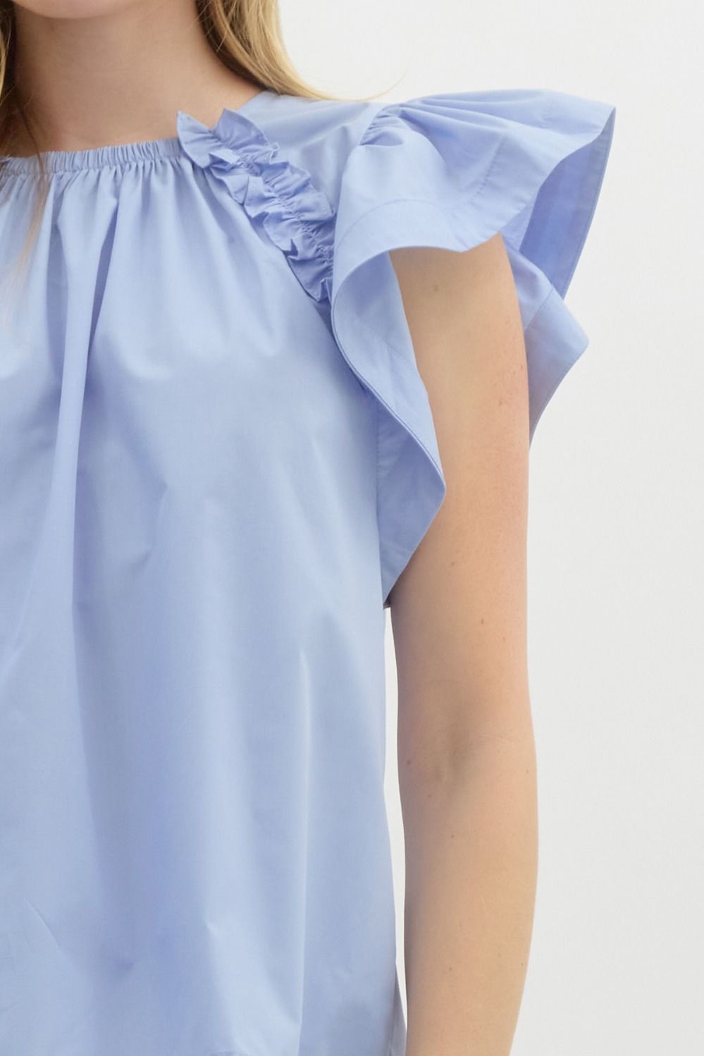 Flutter- Ruffle Sleeveless Top- FINAL SALE