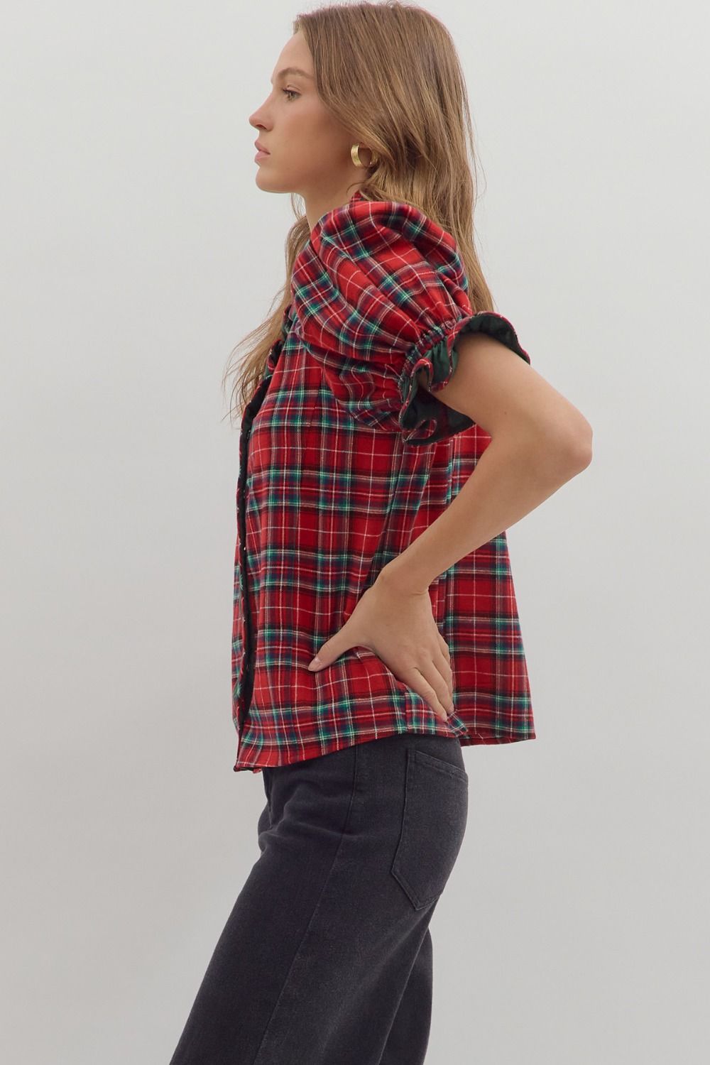Classic Christmas- Plaid Top