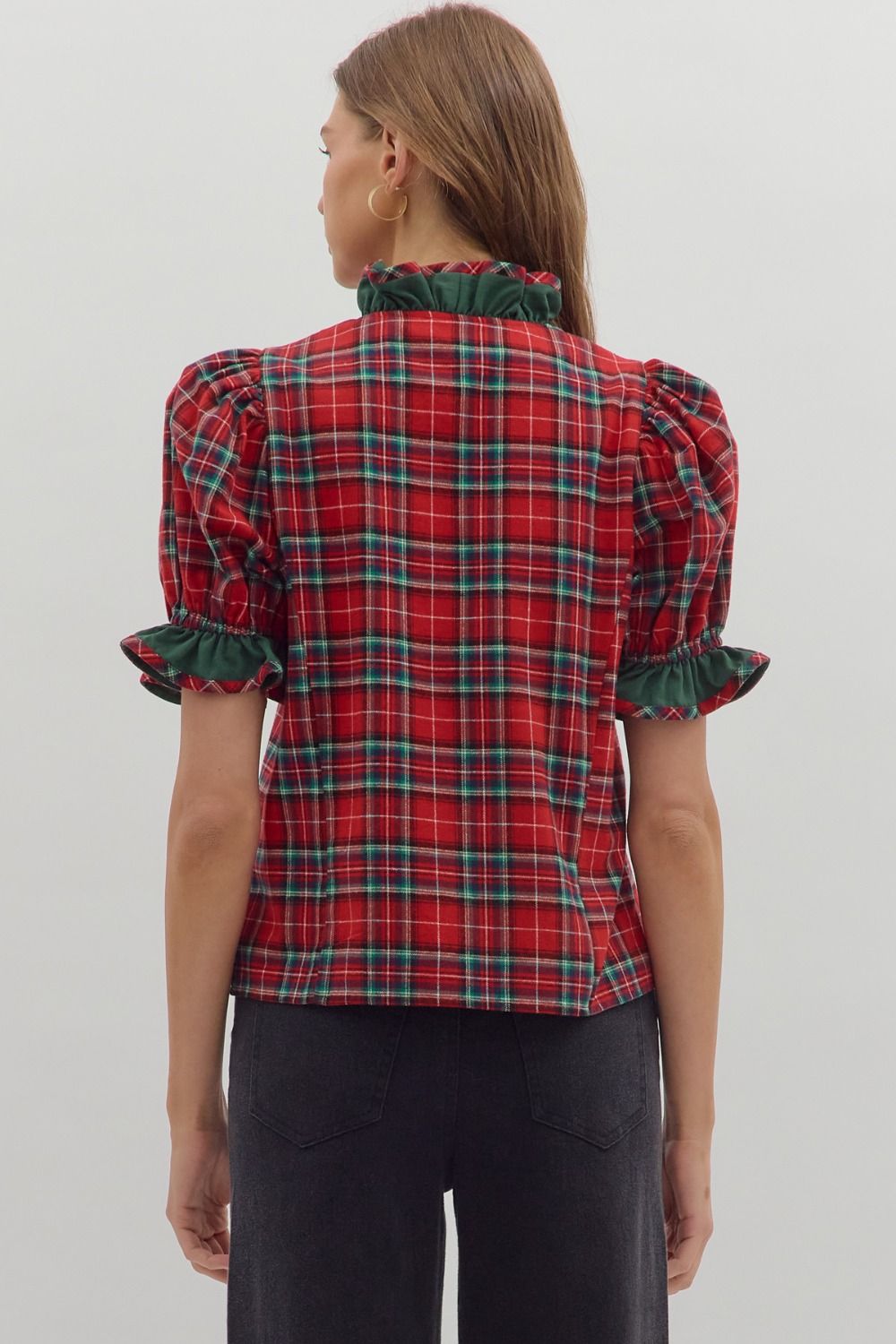 Classic Christmas- Plaid Top
