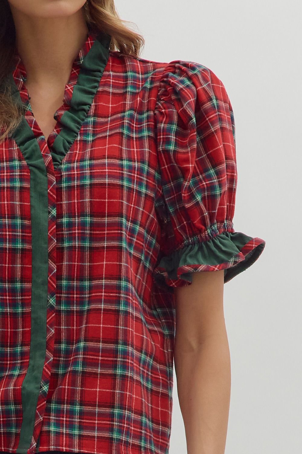 Classic Christmas- Plaid Top