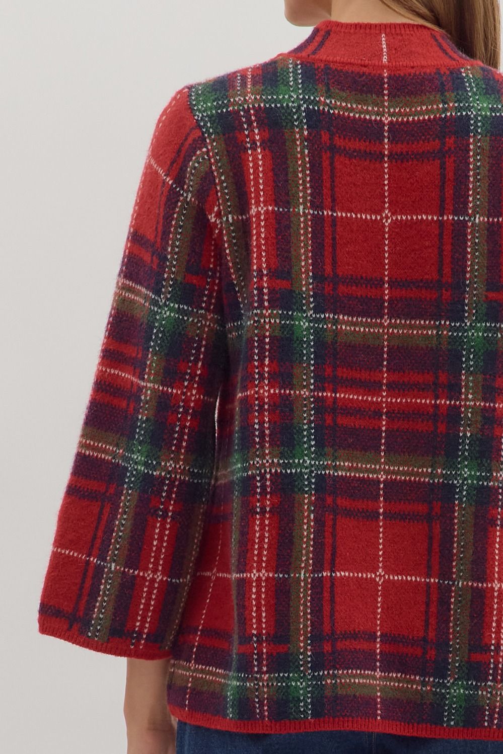 Candie- Plaid relaxed fit Sweater