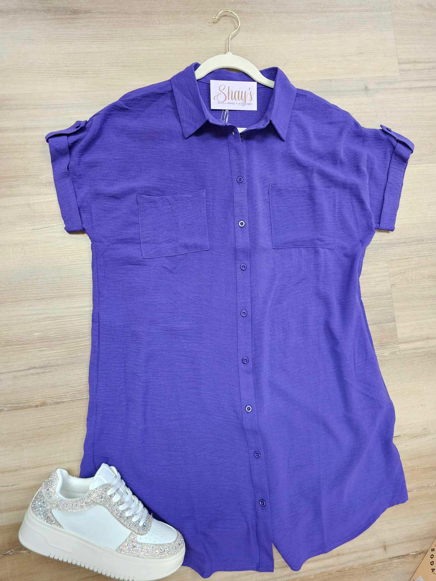 Tina- Woven Shirt Dress